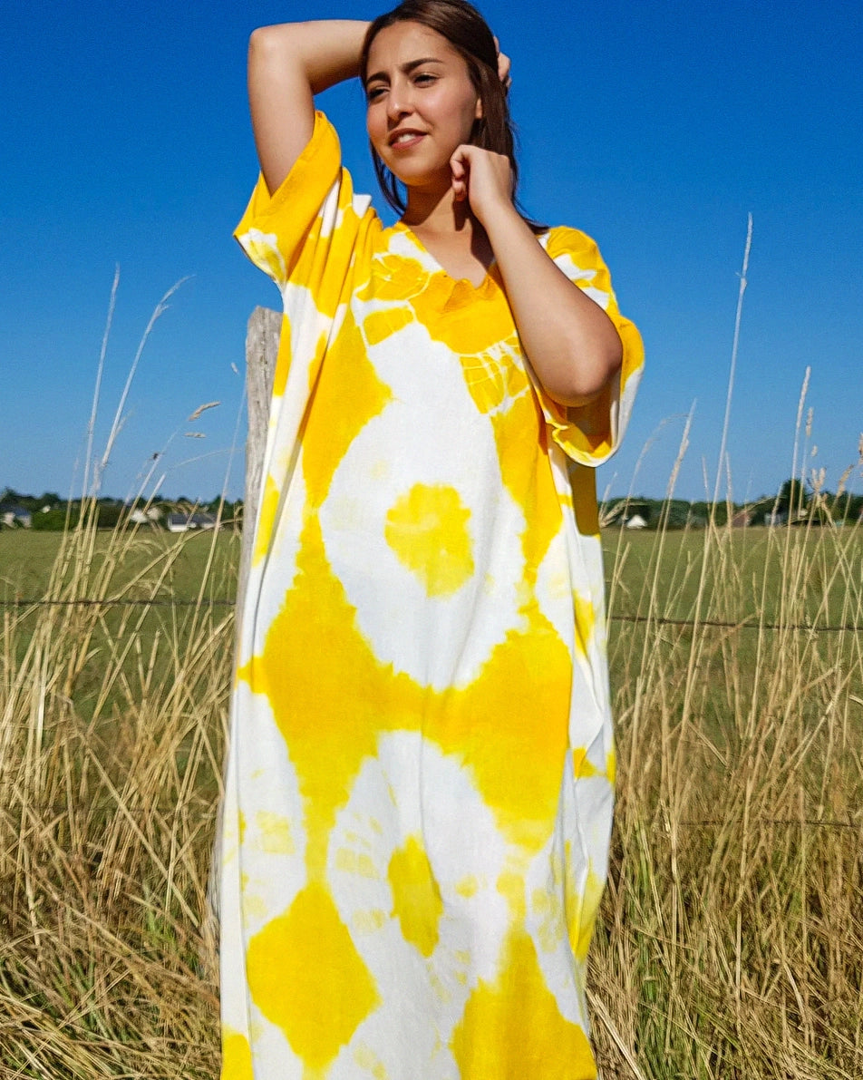 Gandoura – Berber Oversized Sun Yellow Summer Dress