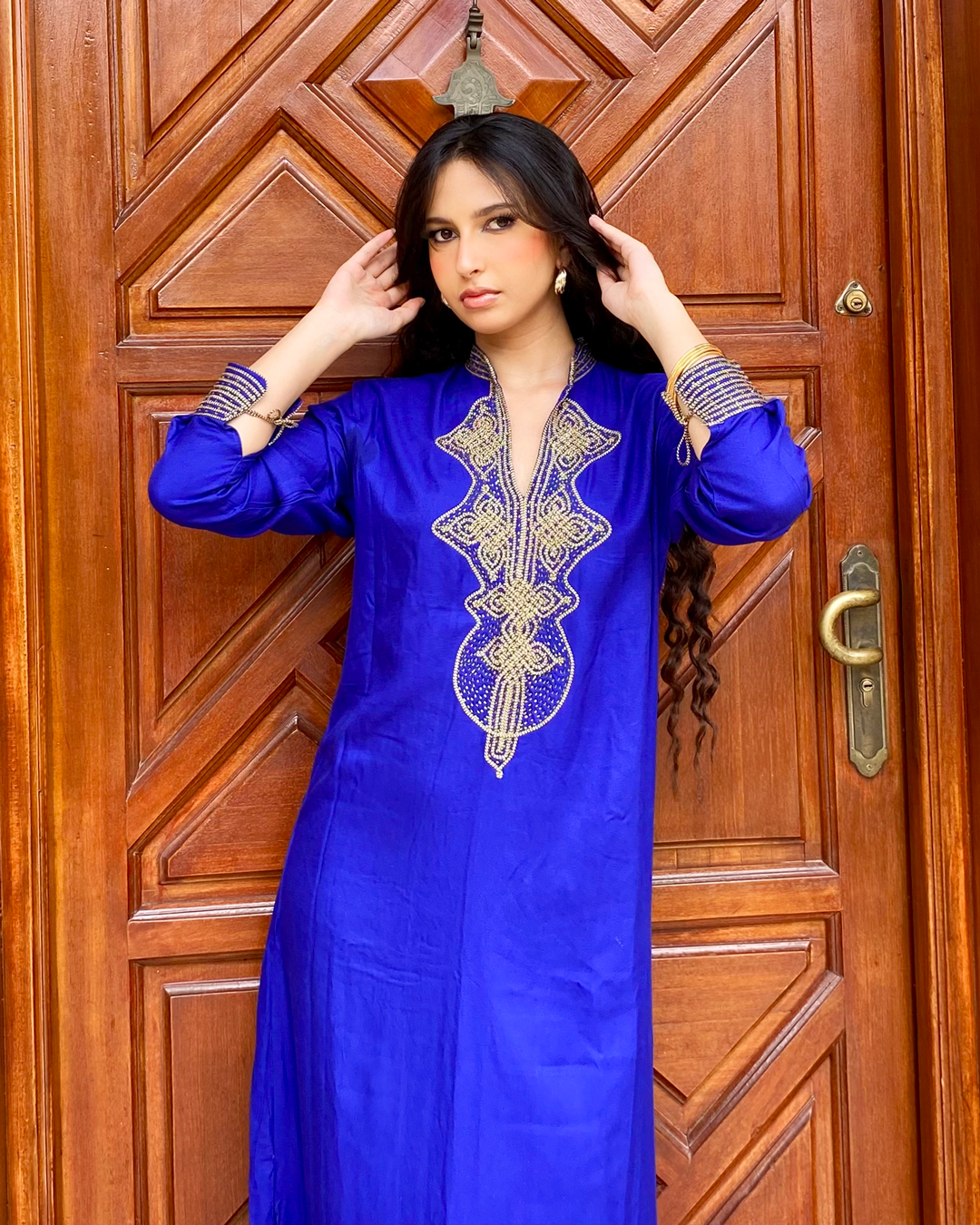 Kaftan – Moroccan Embroidered Dress Tunic with Pearls