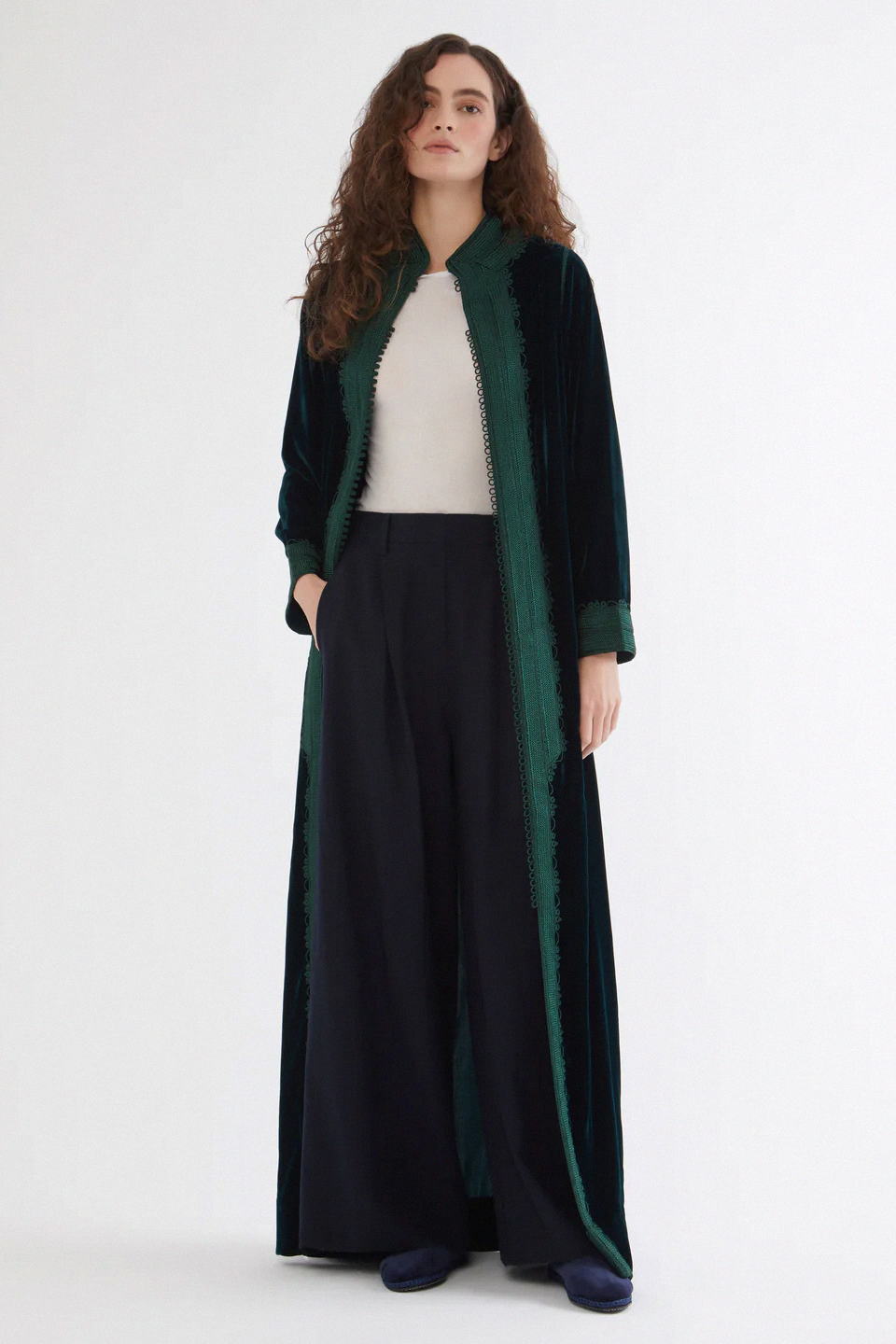 Long Velvet – Luxury Bohemian Robe with Tone-on-Tone