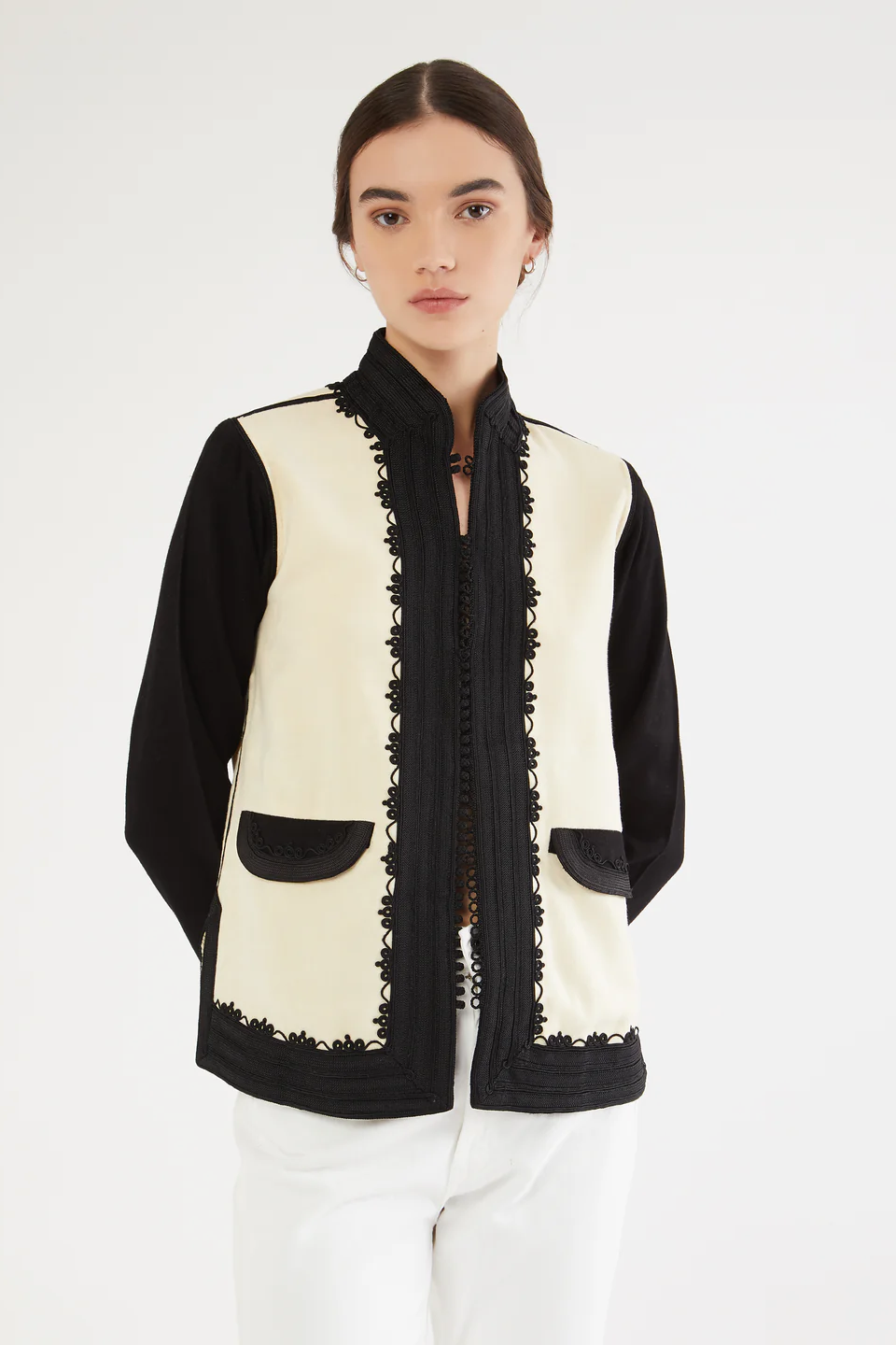 Velours Prune – Veste Bohème Courte