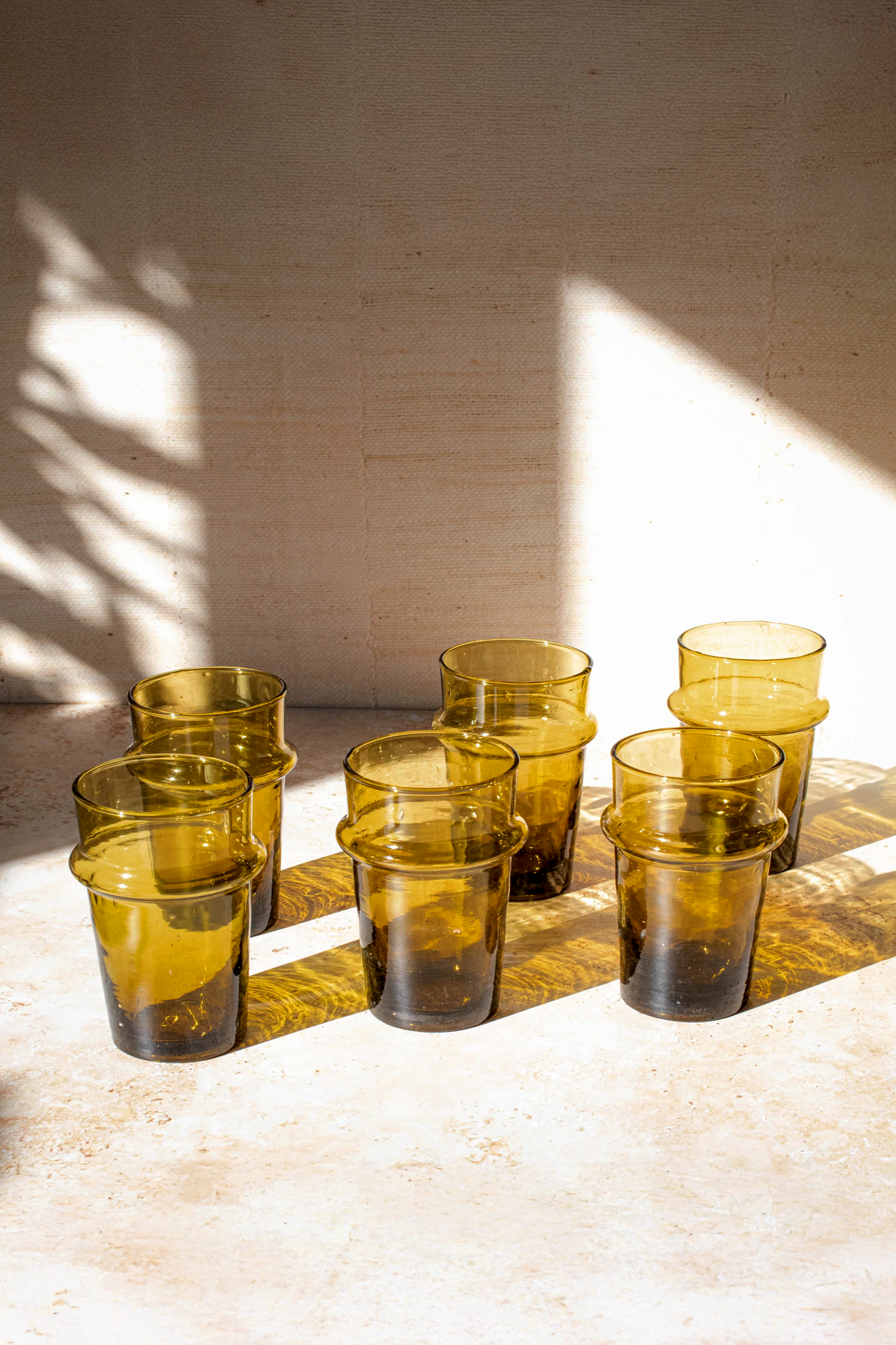 Beldi Set – 6 Glasses Amber Heritage