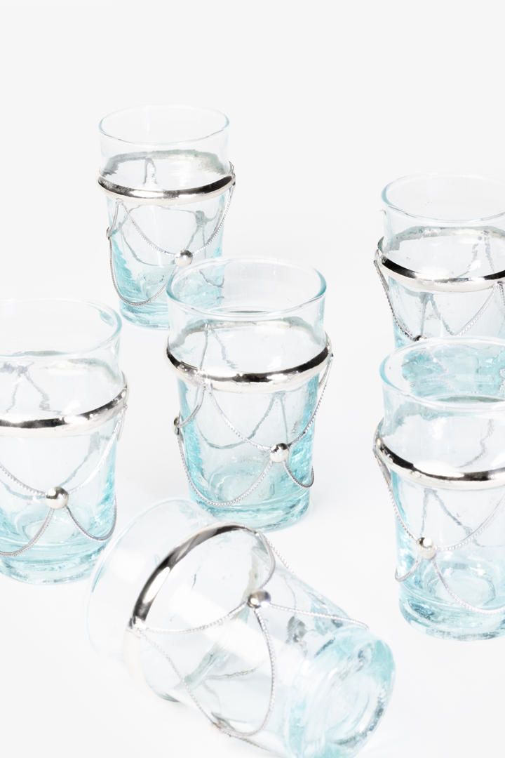 Aladin – Set of 6 Glasses with Silver Touch