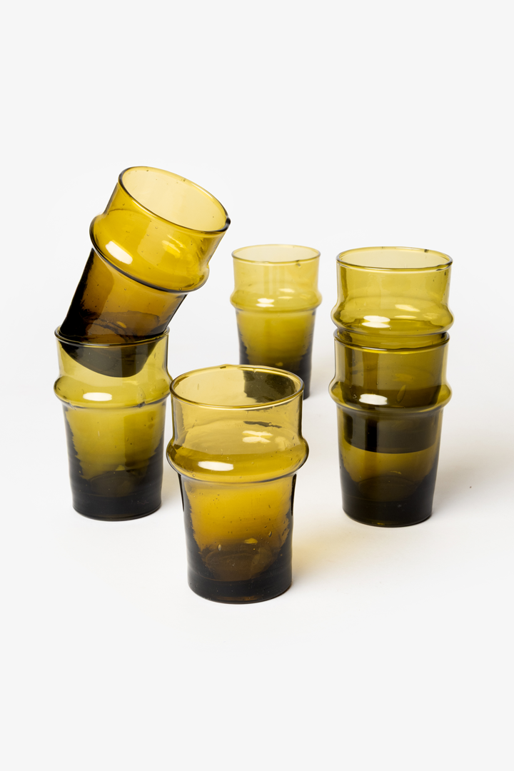 Beldi Set – 6 Glasses Amber Heritage