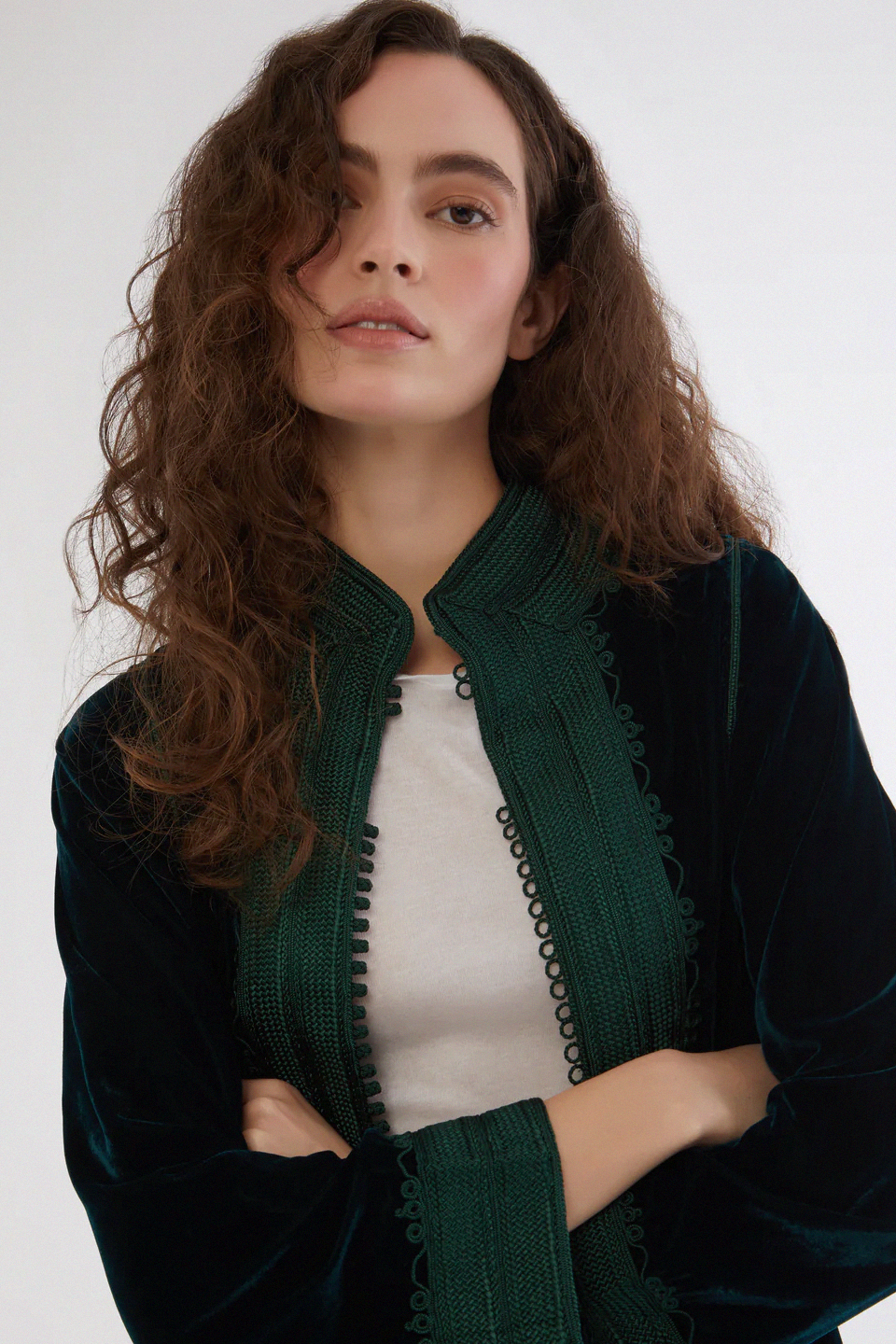 Long Velvet – Luxury Bohemian Robe with Tone-on-Tone