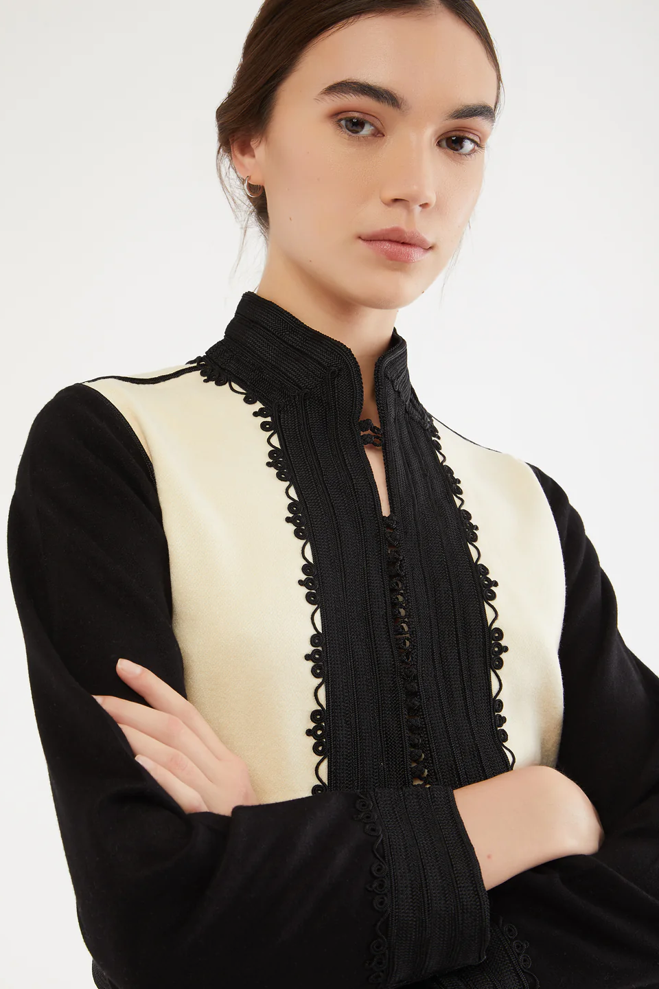 Velours Prune – Veste Bohème Courte