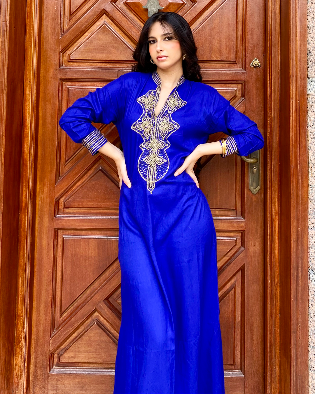 Kaftan – Moroccan Embroidered Dress Tunic with Pearls