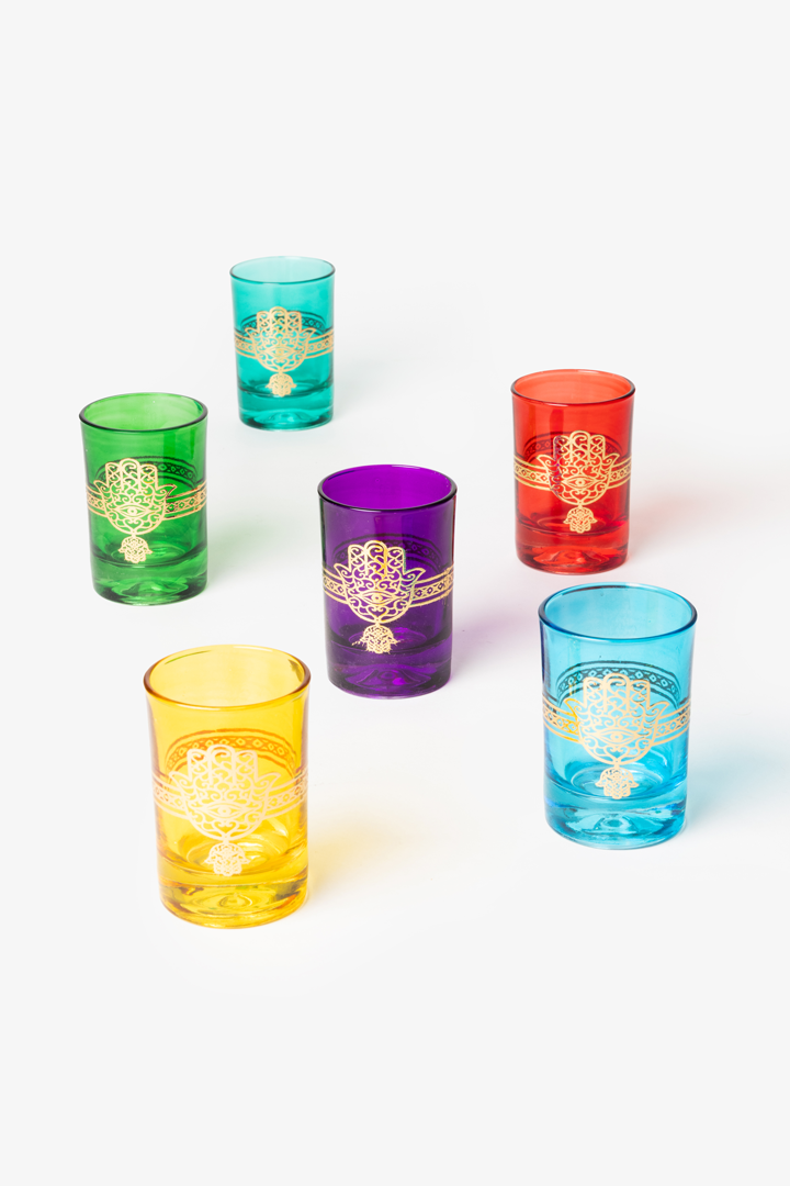Fatima Set – 6 Multicolor Glasses