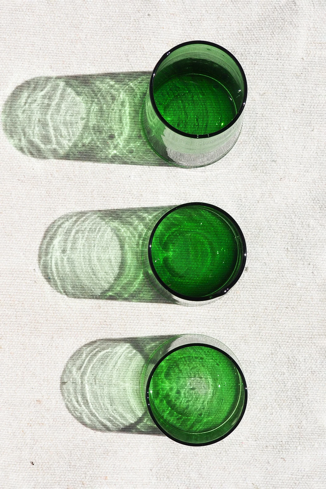 Set of 6 Moroccan Beldi Green Tumbler Glass