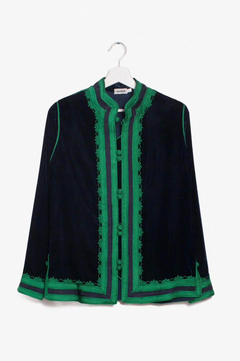 Velours – Veste Bohème de Luxe aux Broderies Contrastées