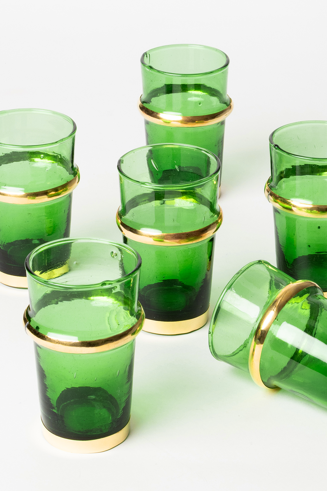 Beldi Deluxe – 6 Emerald Moroccan Glasses