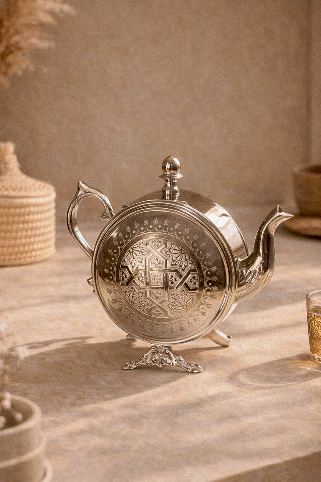 Fezza – Moroccan Legs Teapot with Traditional Sculpture