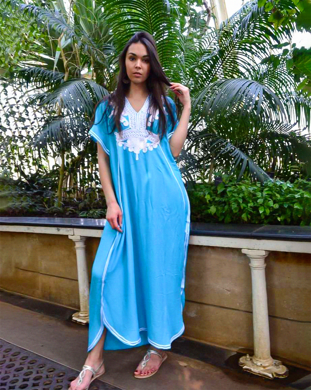 Gandoura – Robe Caftan Chic Décontractée avec Broderie