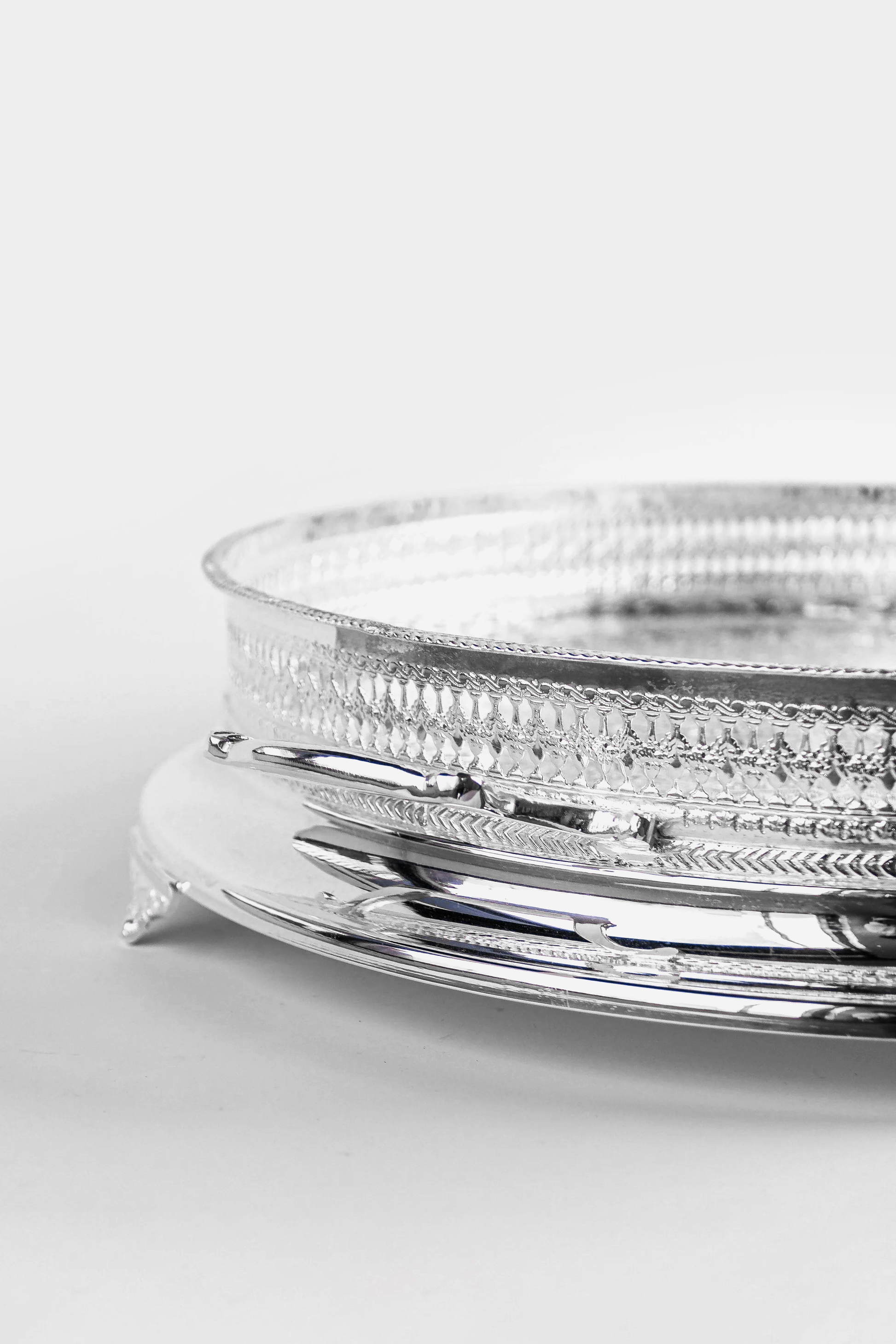 Moroccan Beldi Serving Tray in Silver
