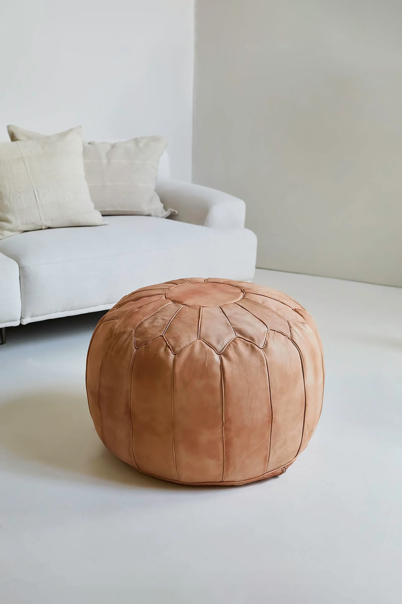 Moroccan Deluxe Leather Pouf