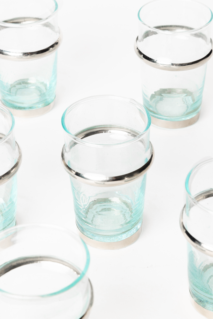 Beldi Deluxe Set – 6 Silver Glasses