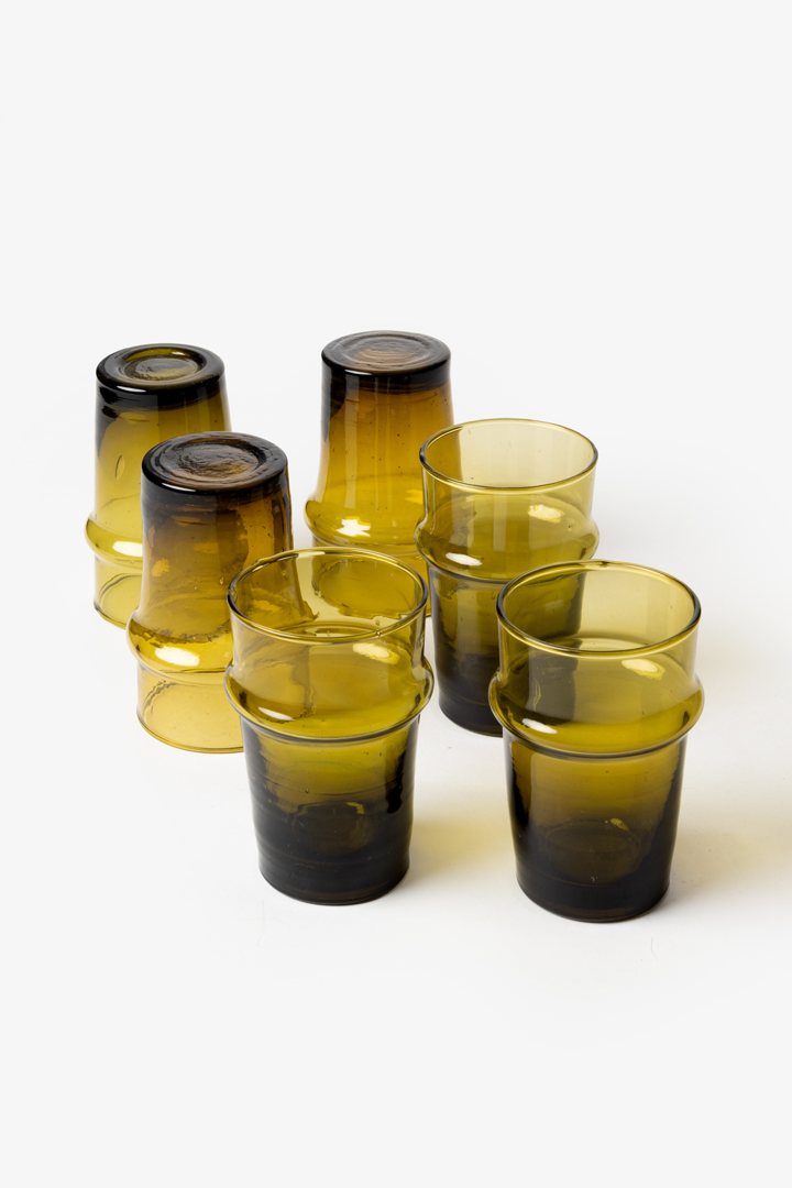 Beldi Set – 6 Glasses Amber Heritage