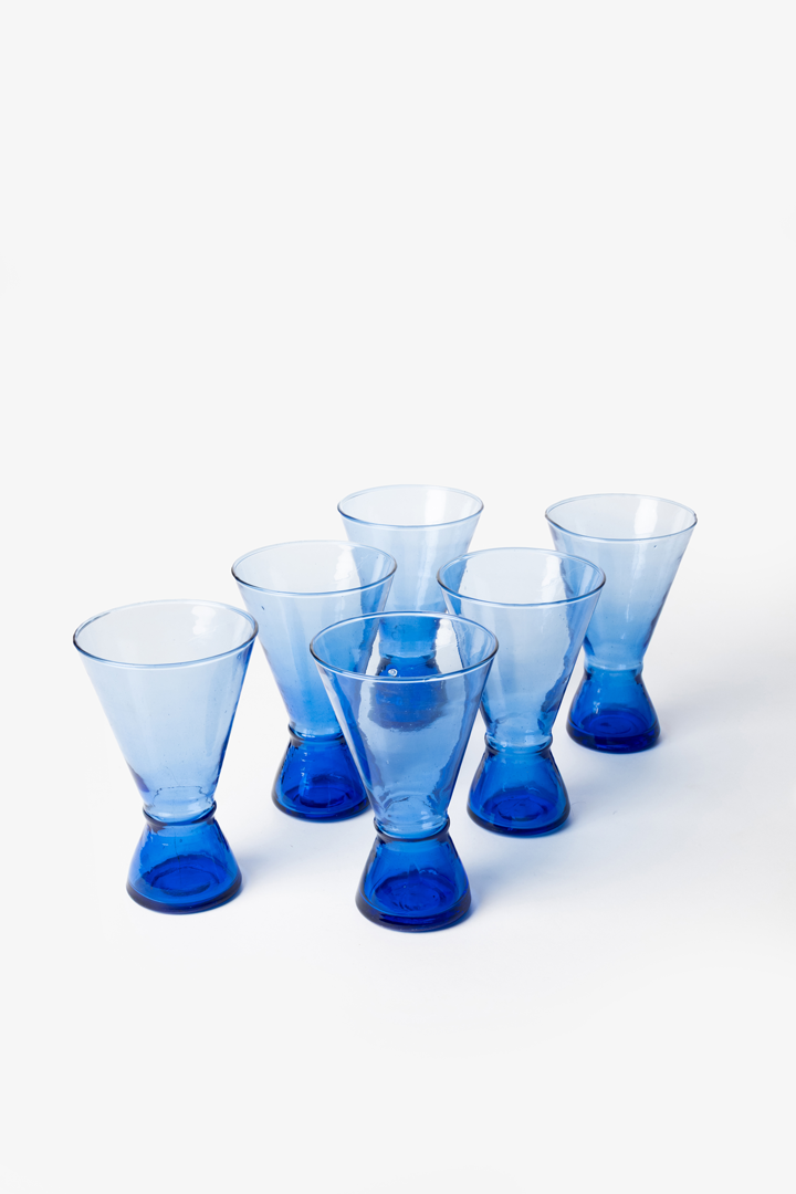 Yasmine Set – 6 Glasses Royal Blue