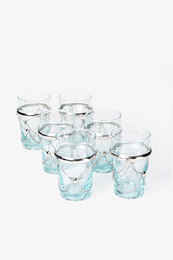 Aladin – Set of 6 Glasses with Silver Touch