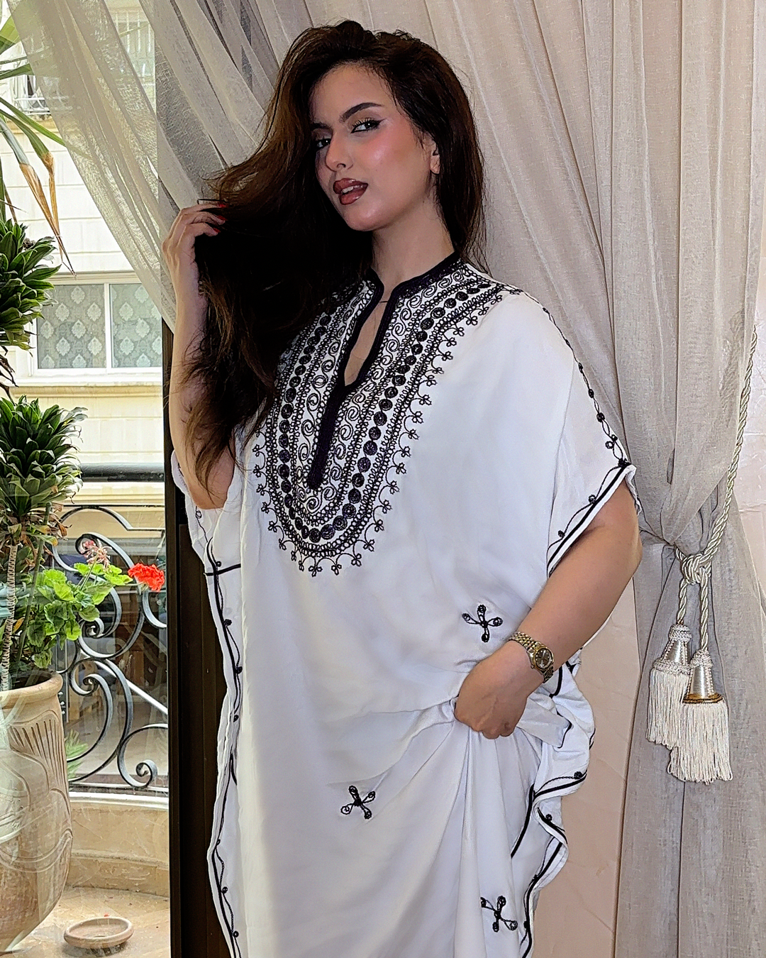 Gandoura – Robe Kaftan Oversize Brodée Berbère