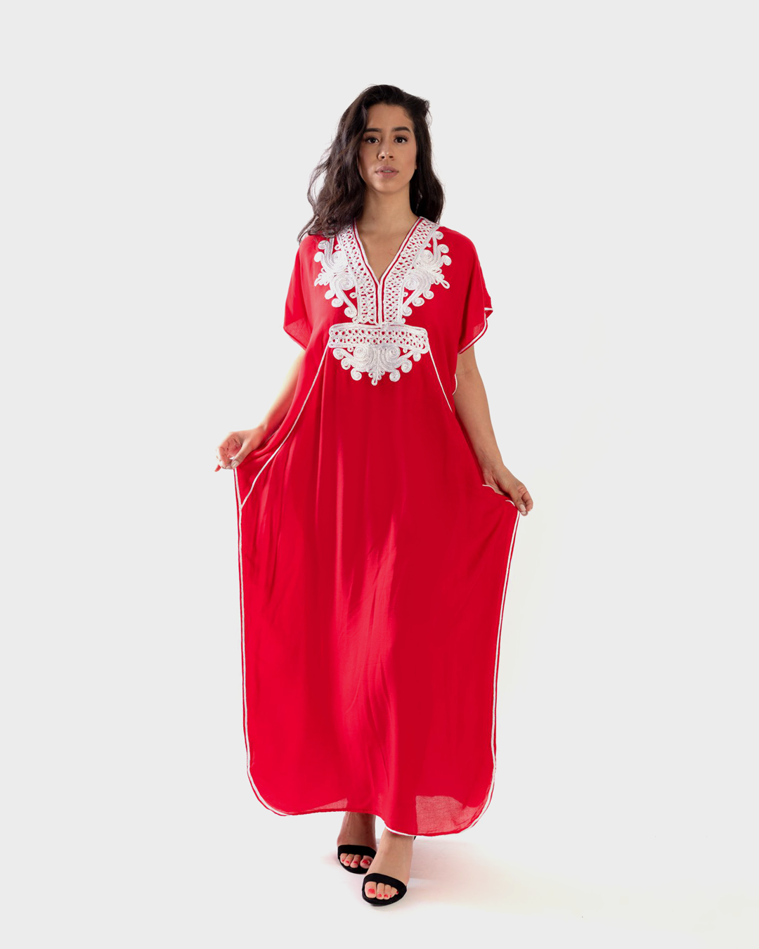 Gandoura – Robe Marocaine Chic avec Broderie