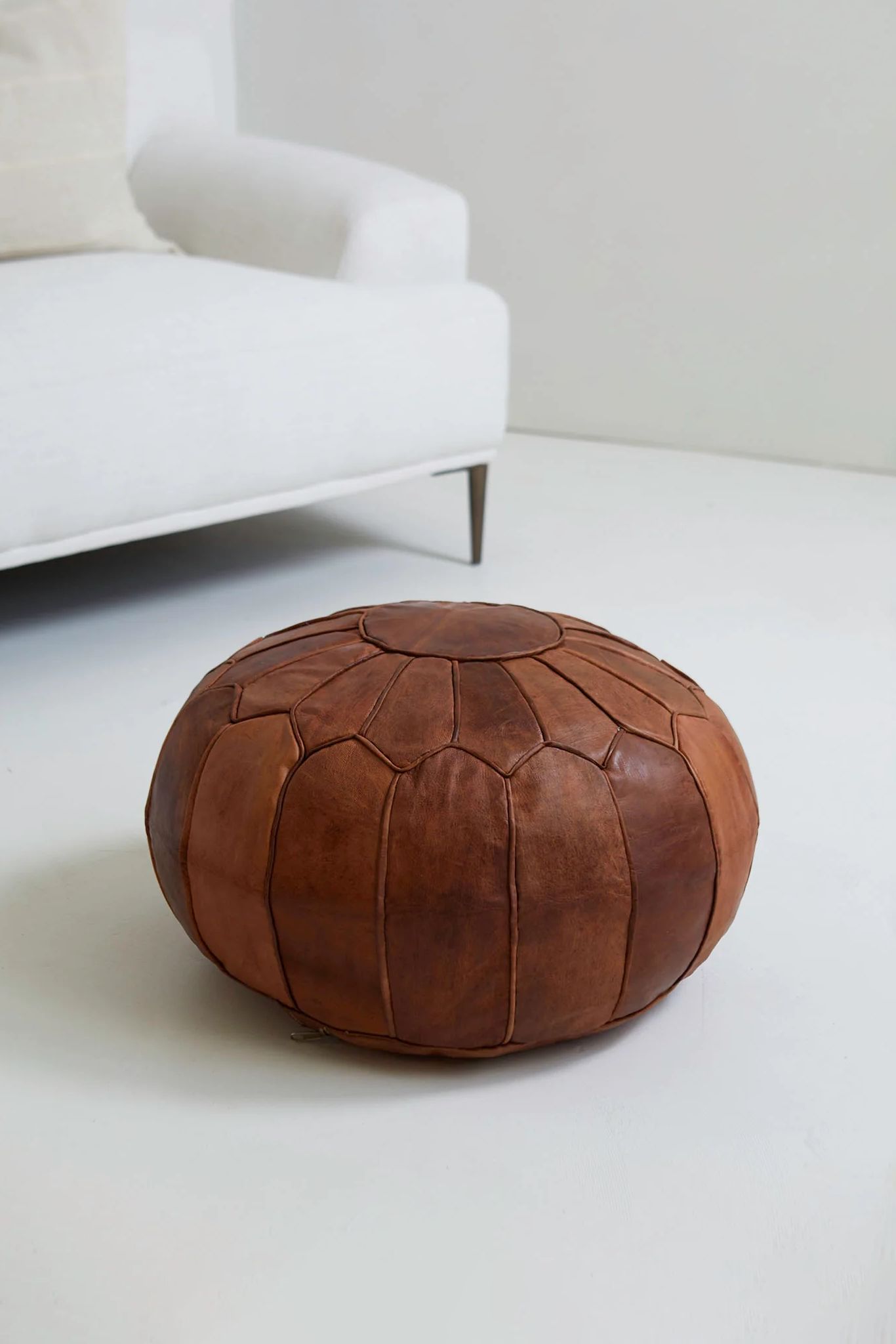 Moroccan Deluxe Leather Pouf