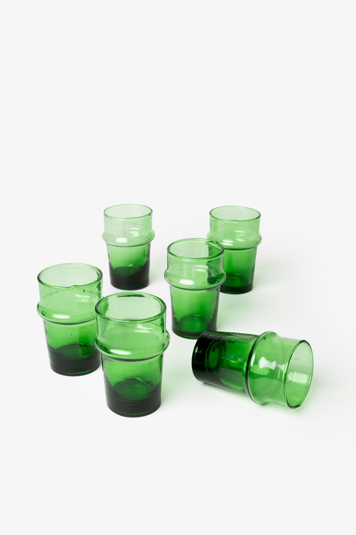 Beldi Set – 6 Glasses Green Heritage