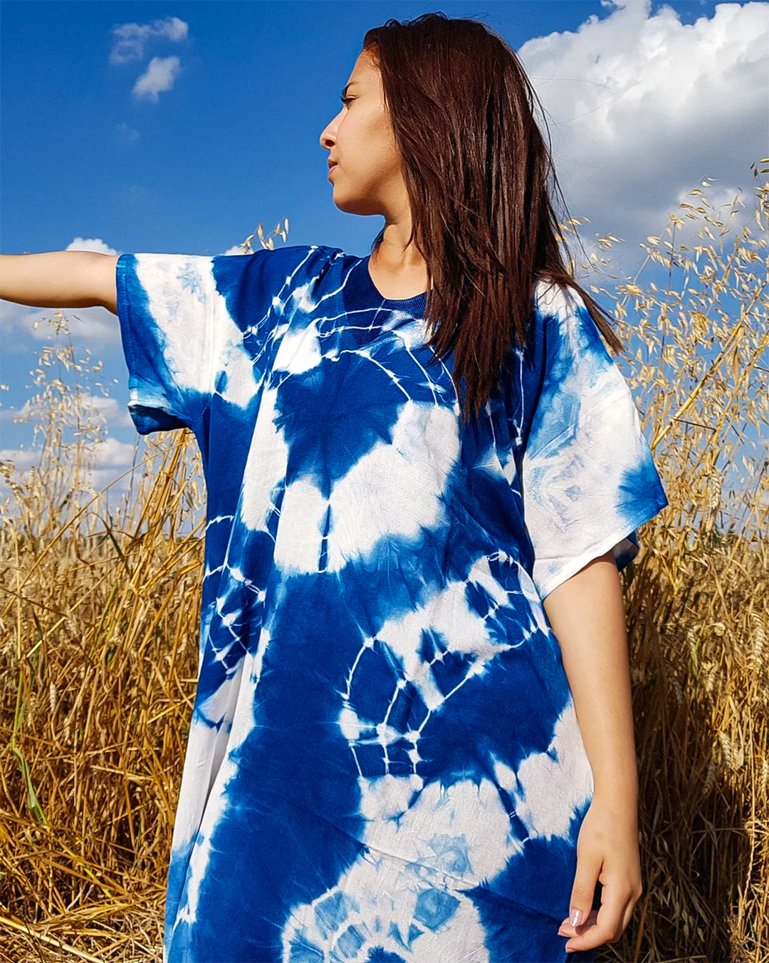 Gandoura – Berber Oversized Blue Summer Dress