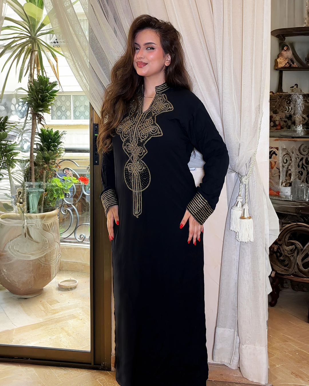 Caftan – Tunique Marocaine Brodée avec Perles