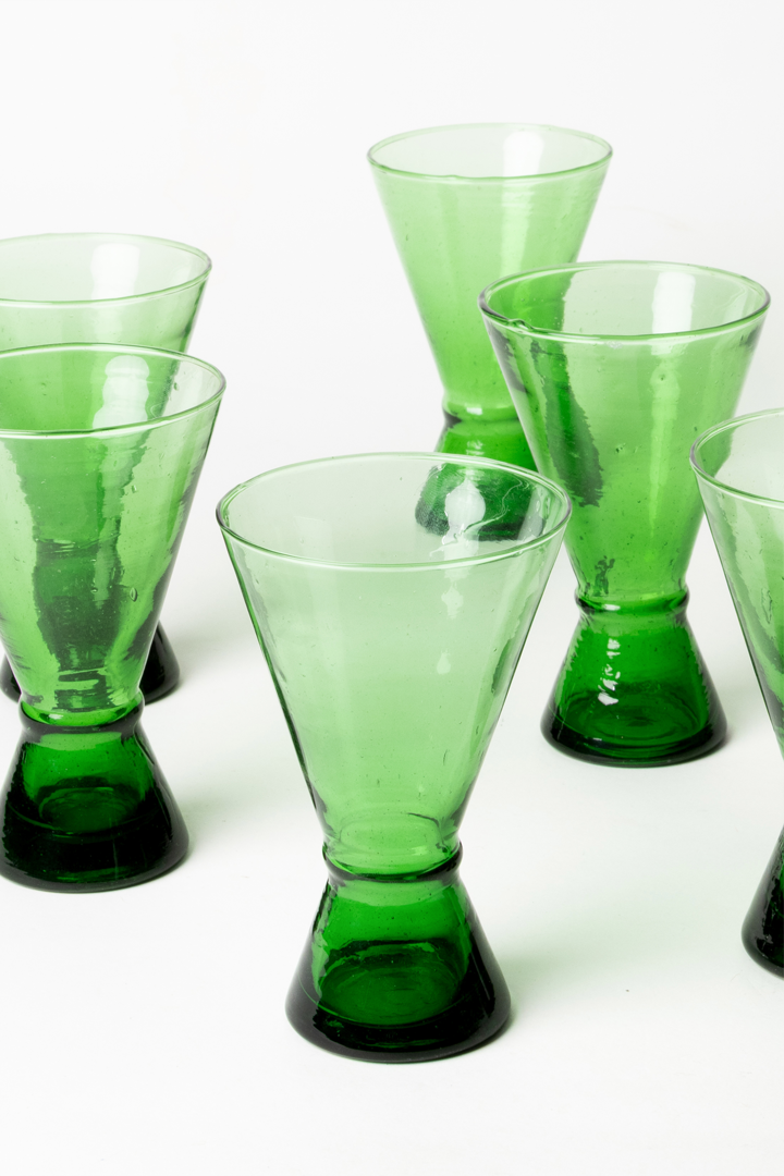 Yasmine Set – 6 Glasses Green Oasis