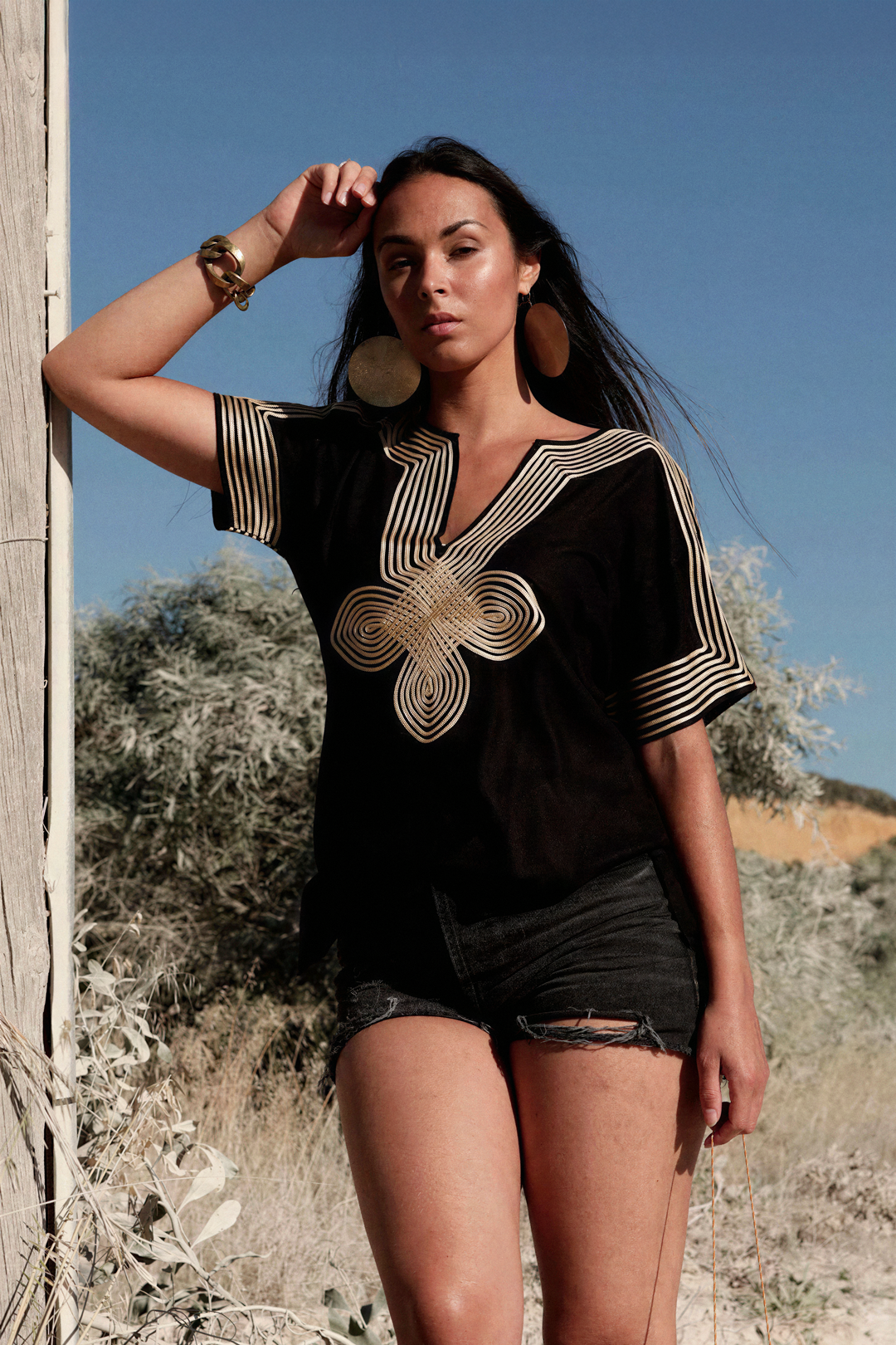 Aïcha – Chemise Oversize en Coton Marocain