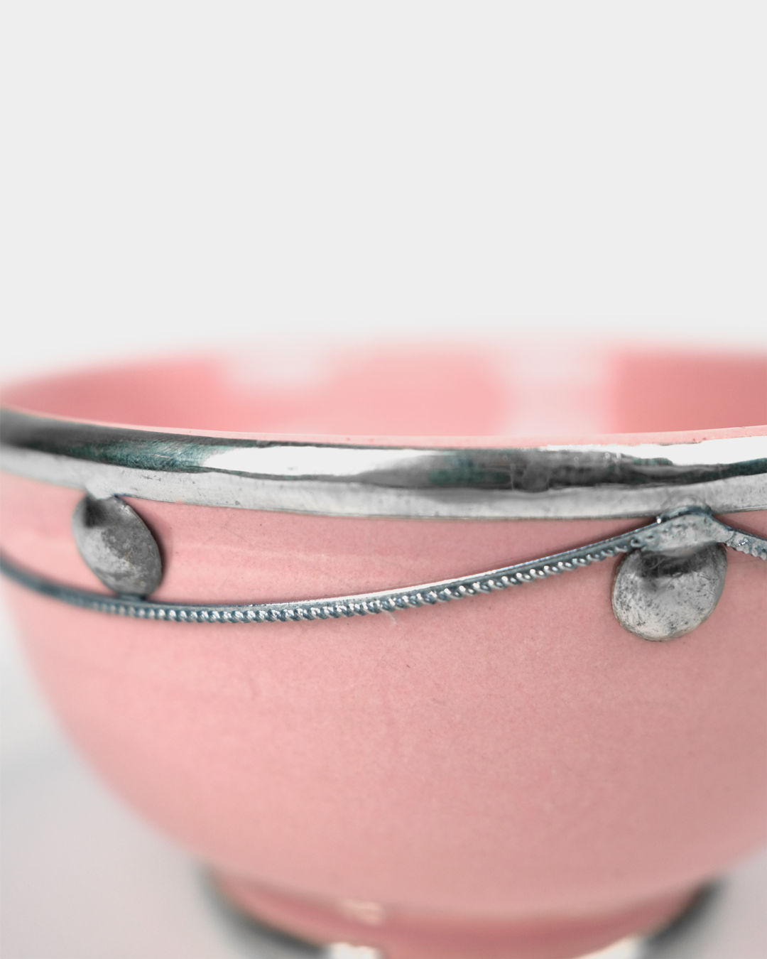 Moroccan Beldi Ceramic Bowls with Silver Design