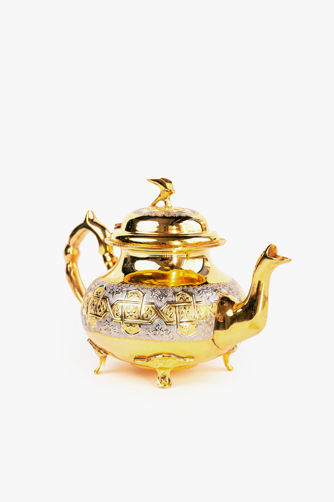 Sakr Deluxe – Moroccan Legs Teapot with Traditional Engravings