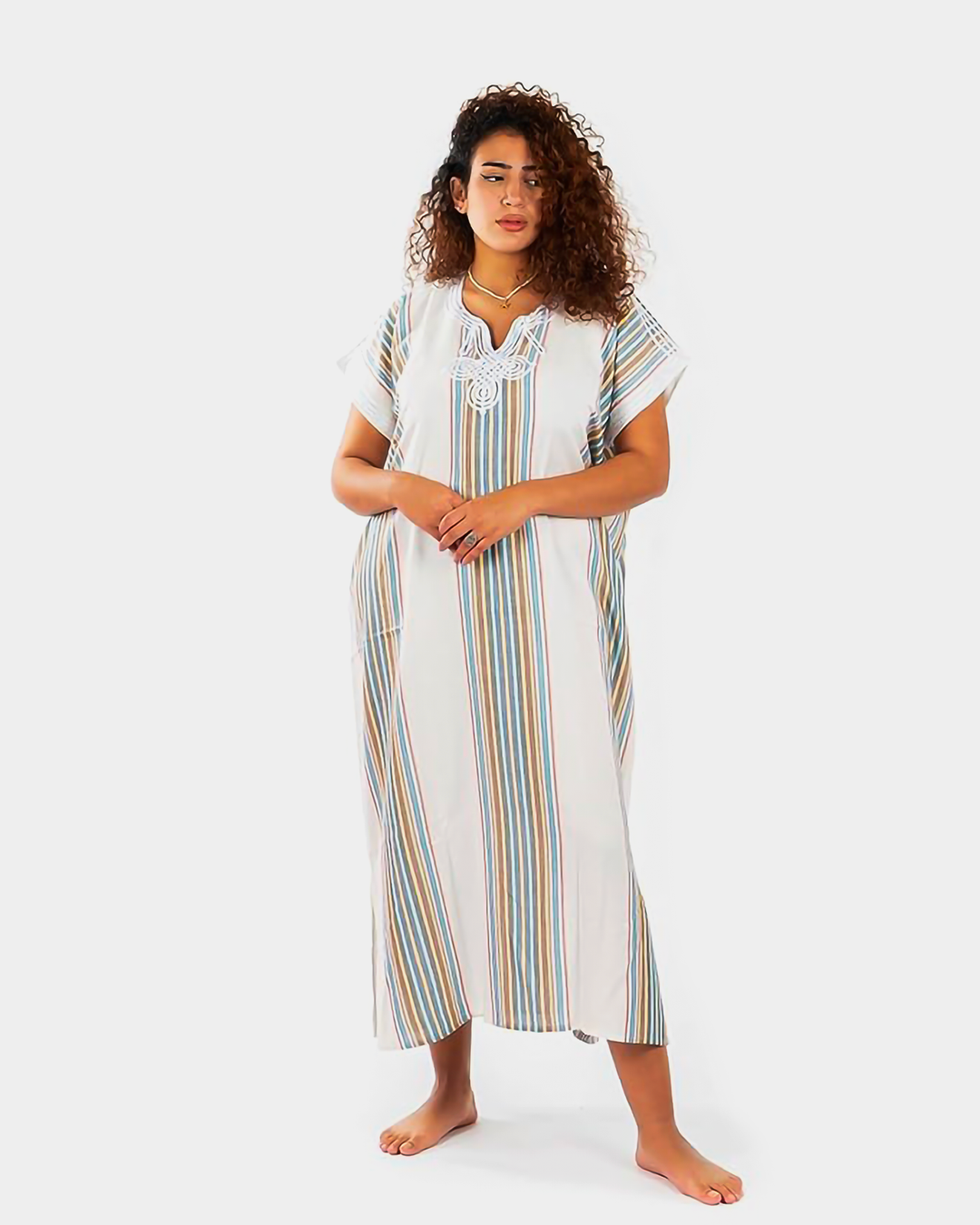 Gandoura – Casual Summer Dress with Striped Design