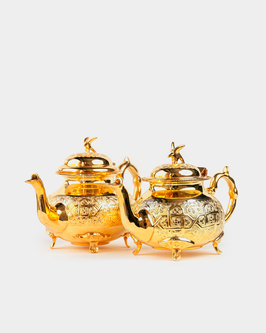 Moroccan Luxury Teapots in Gold with Legs