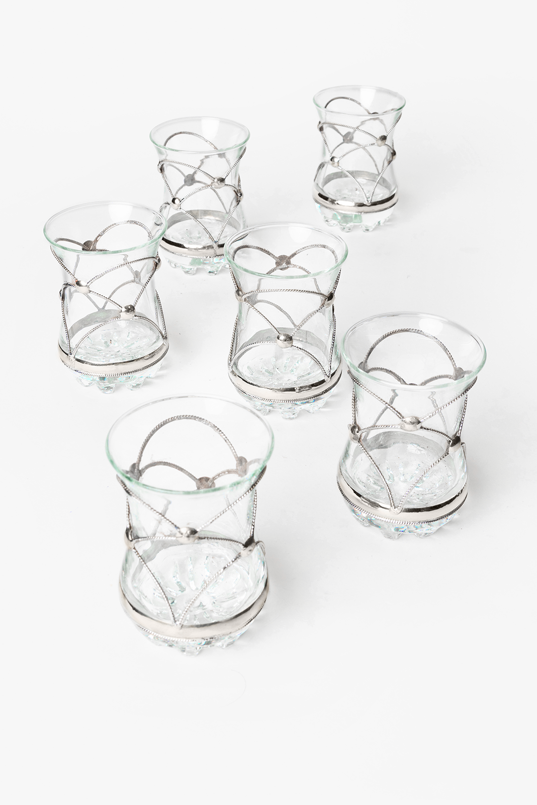Mimouna Set – 6 Traditional Silver Glasses
