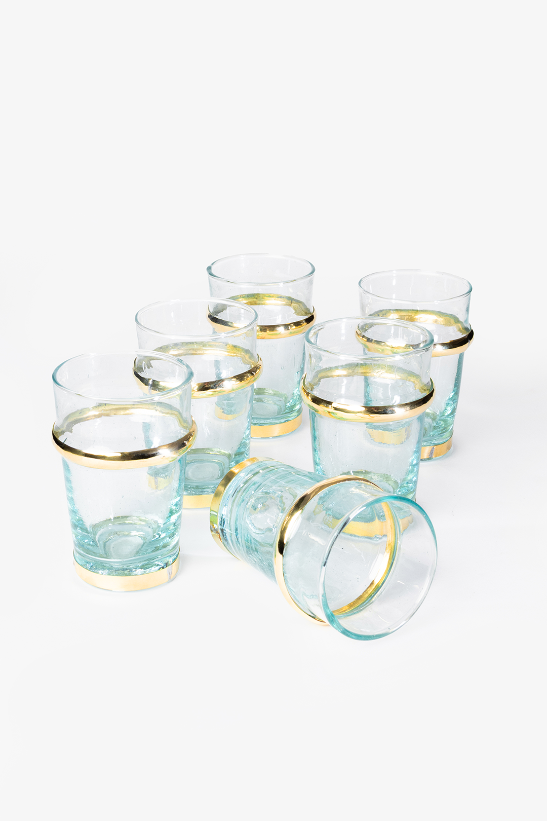 Beldi Deluxe Set – 6 Gold Glasses