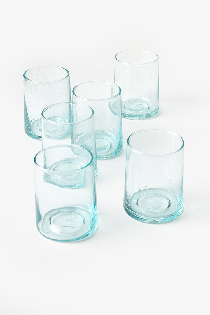 Talia – Set of 6 Clear Moroccan Glasses