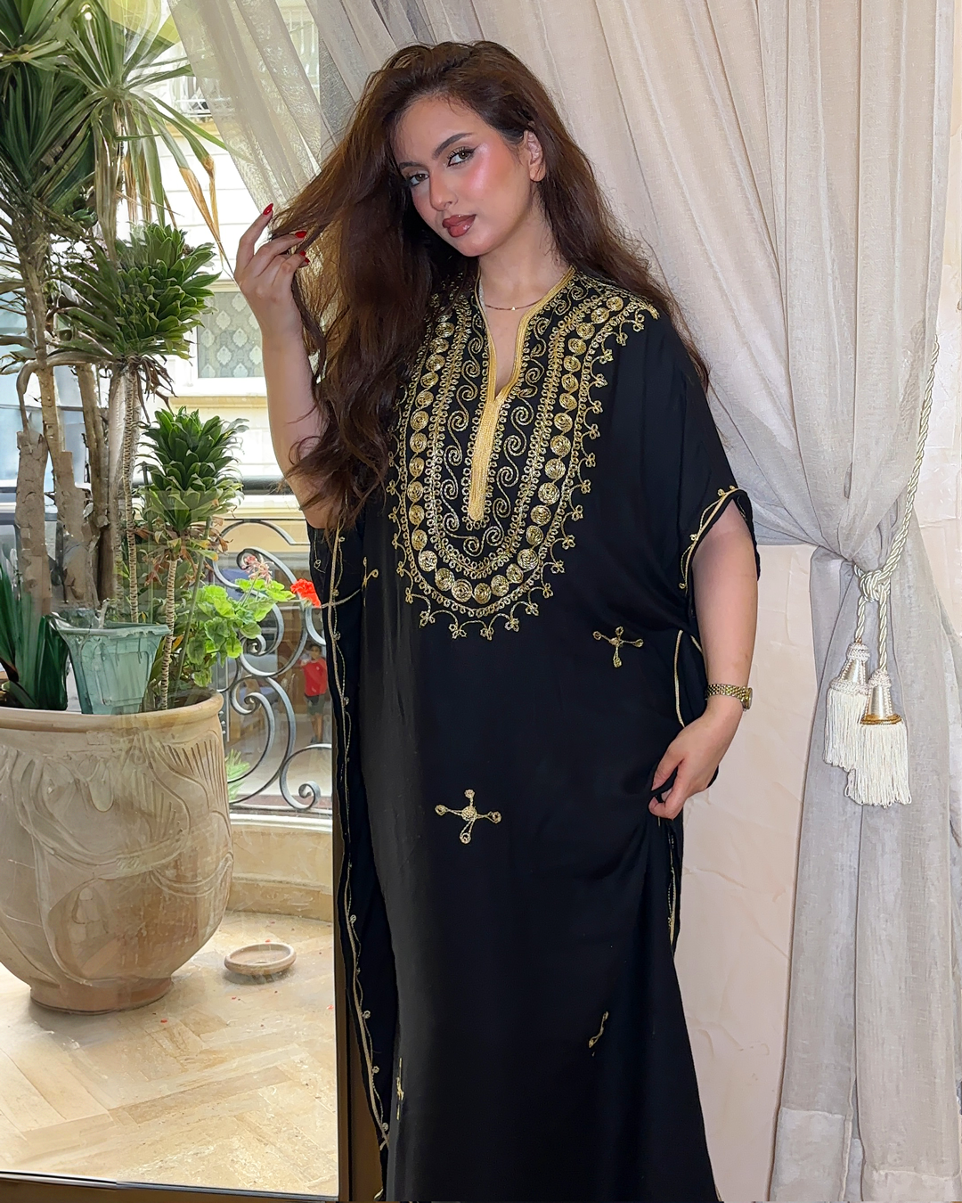 Gandoura – Robe Kaftan Oversize Brodée Berbère