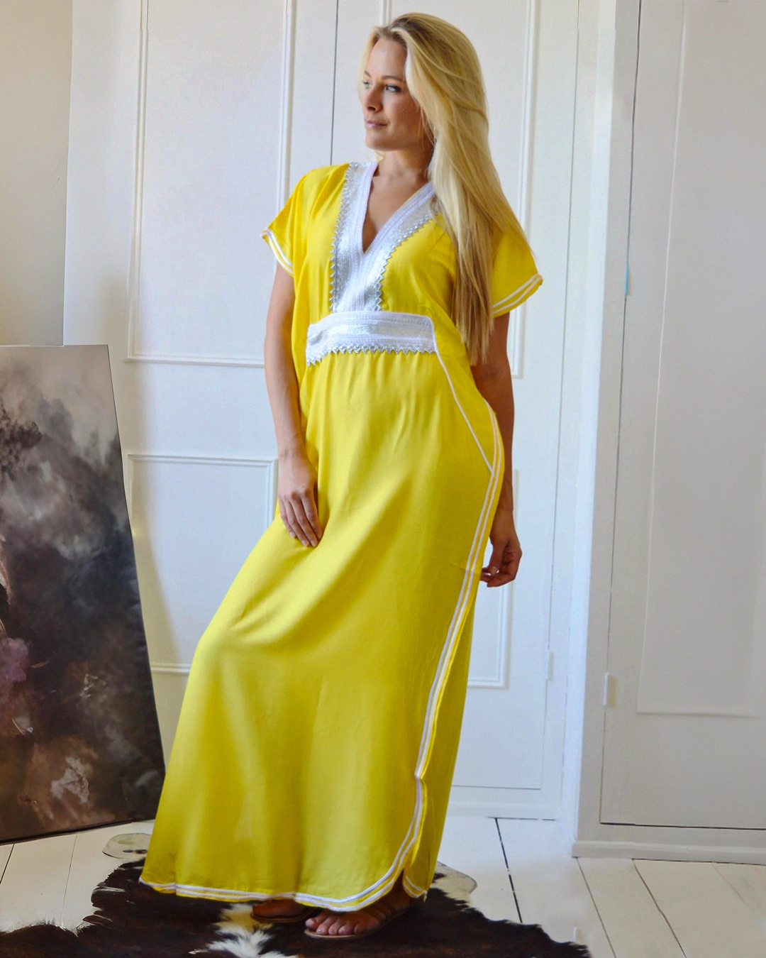 Gandoura – Sunny Yellow Kaftan Dress