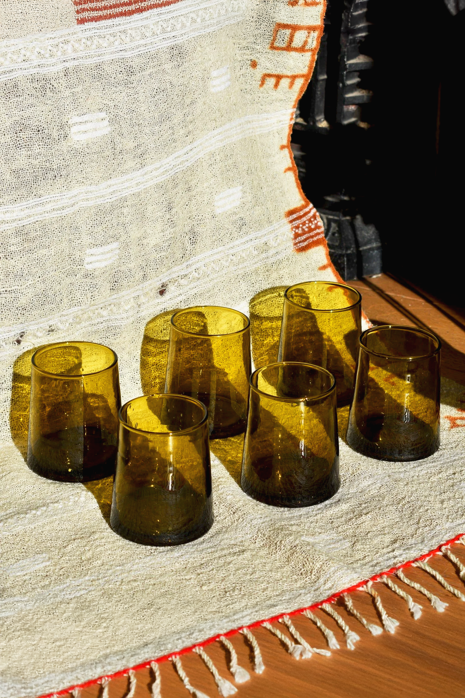 Talia Set – 6 Glasses Amber Flow