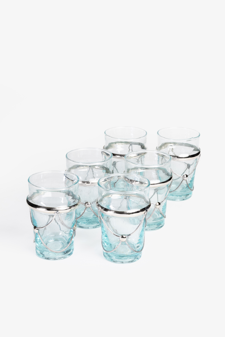 Aladin Set – 6 Glasses Silver Touch