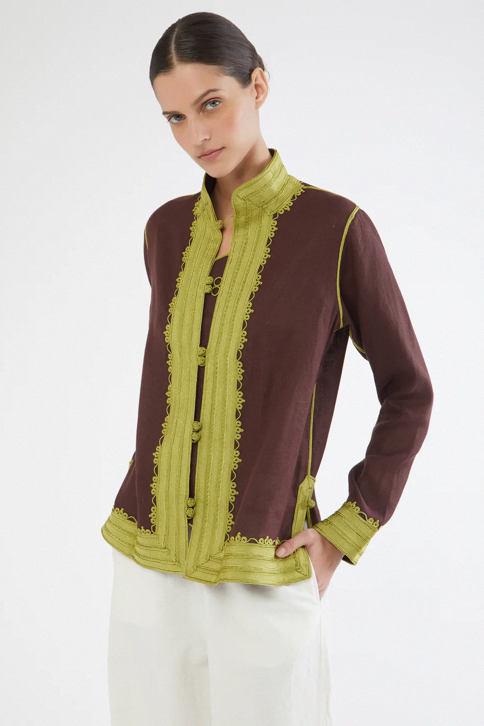 Brown Linen – Luxury Bohemian Jacket