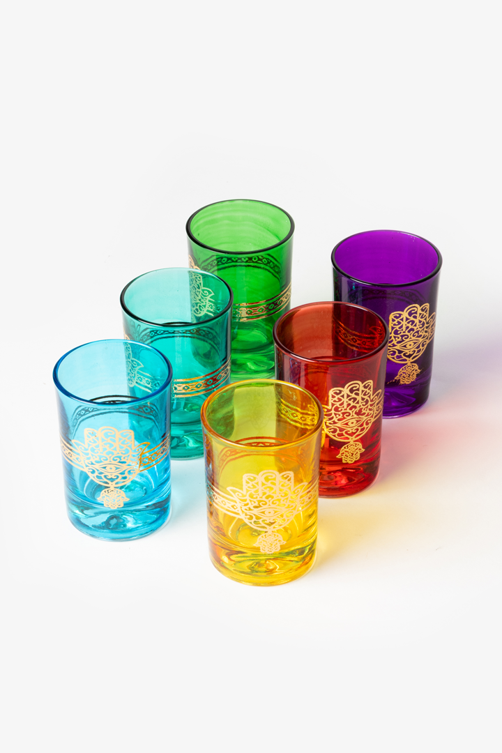 Fatima Set – 6 Multicolor Glasses