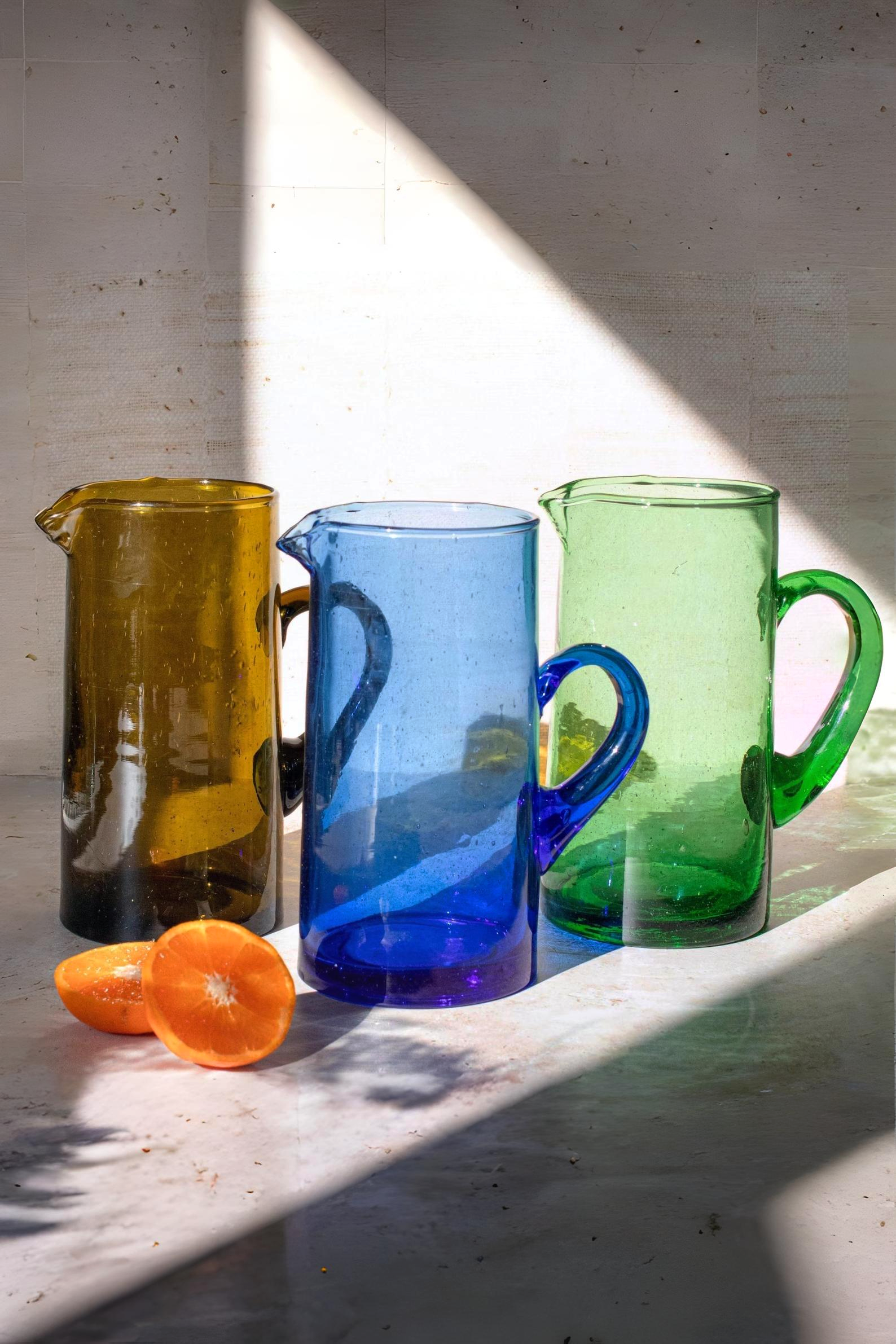 Moroccan Beldi Glass Water Jug