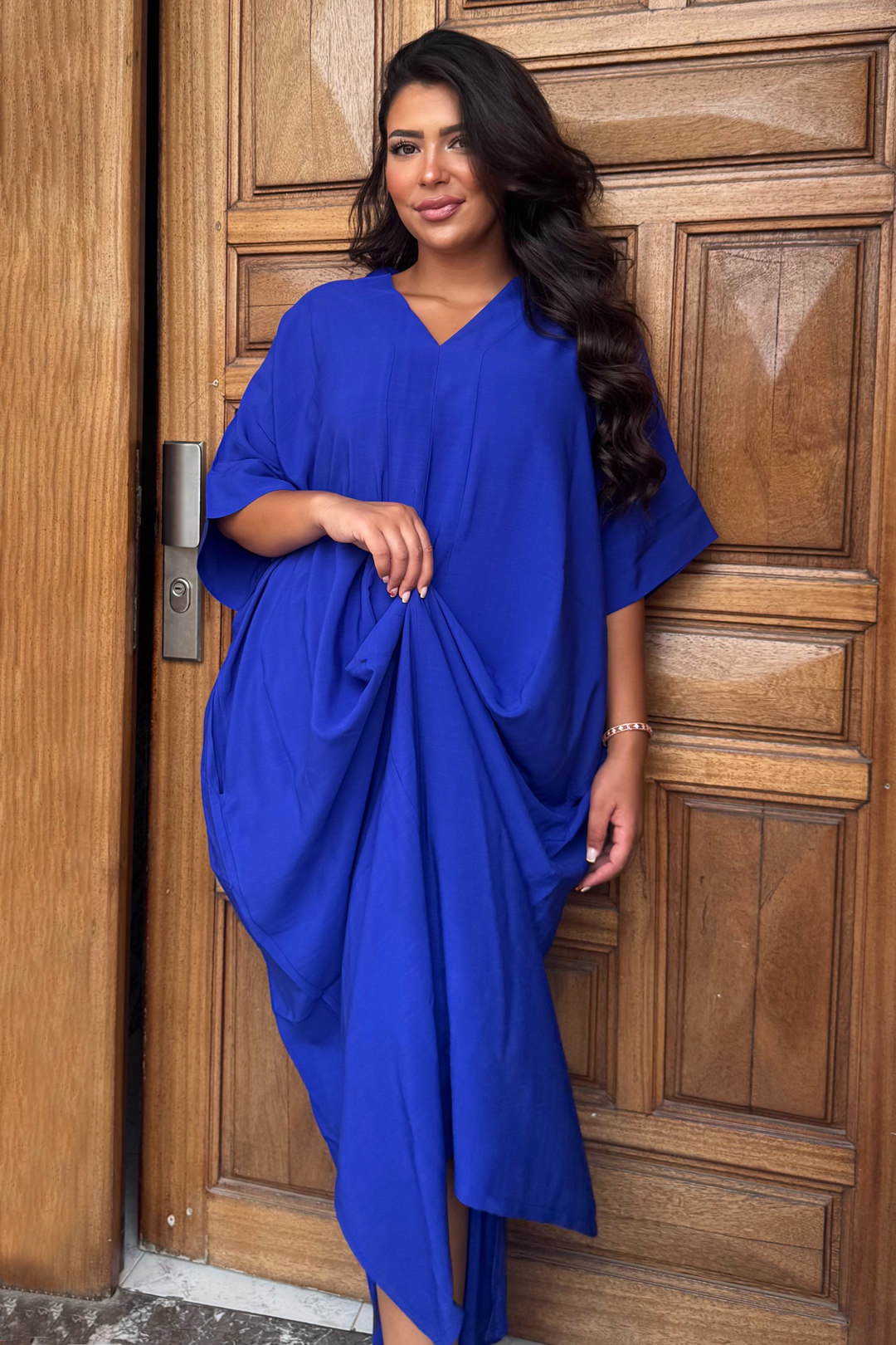 Gandoura – Robe Minimaliste Chic Bleu Roi Oversize