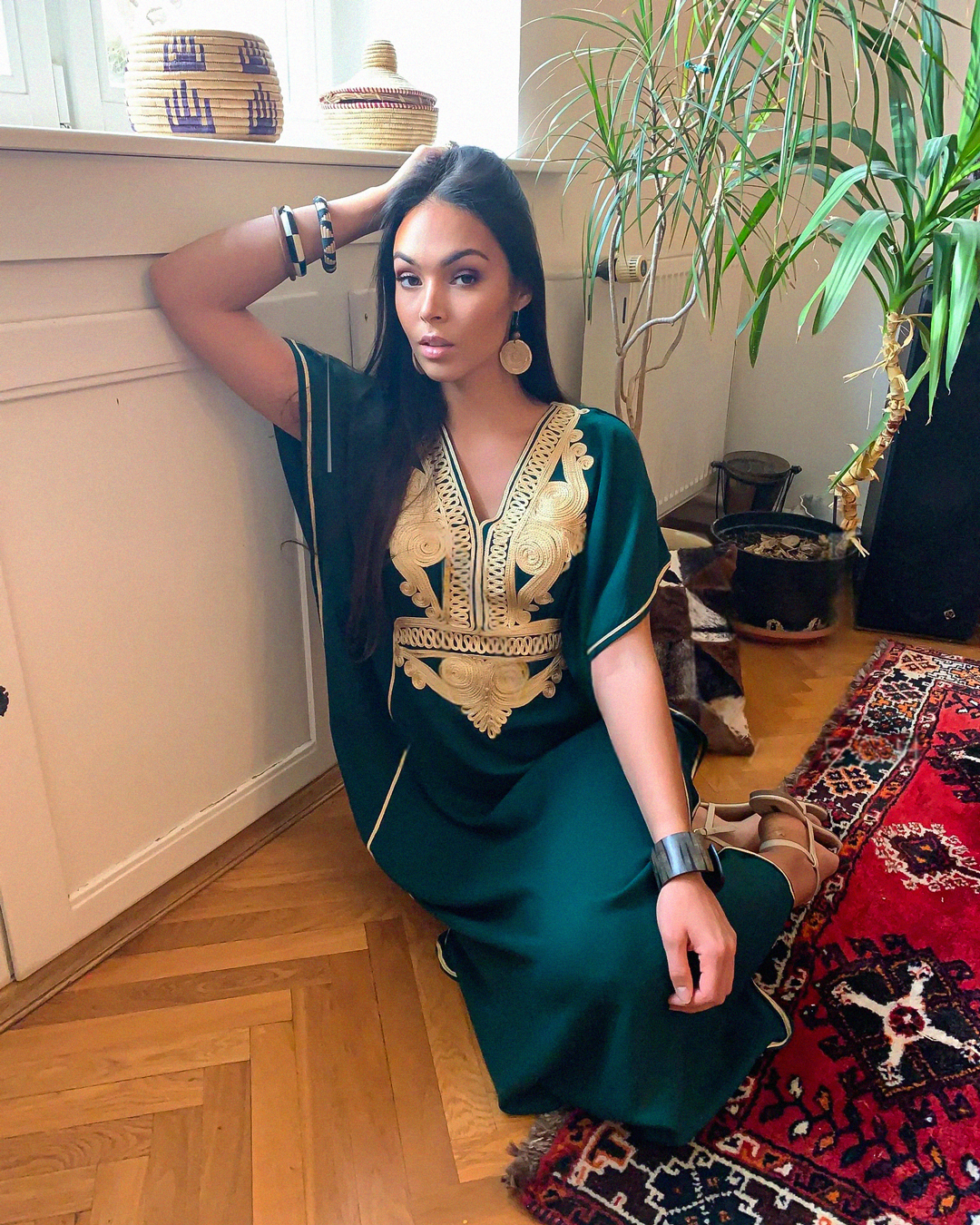 Gandoura – Royal Moroccan Kaftan with Gold Embroidery