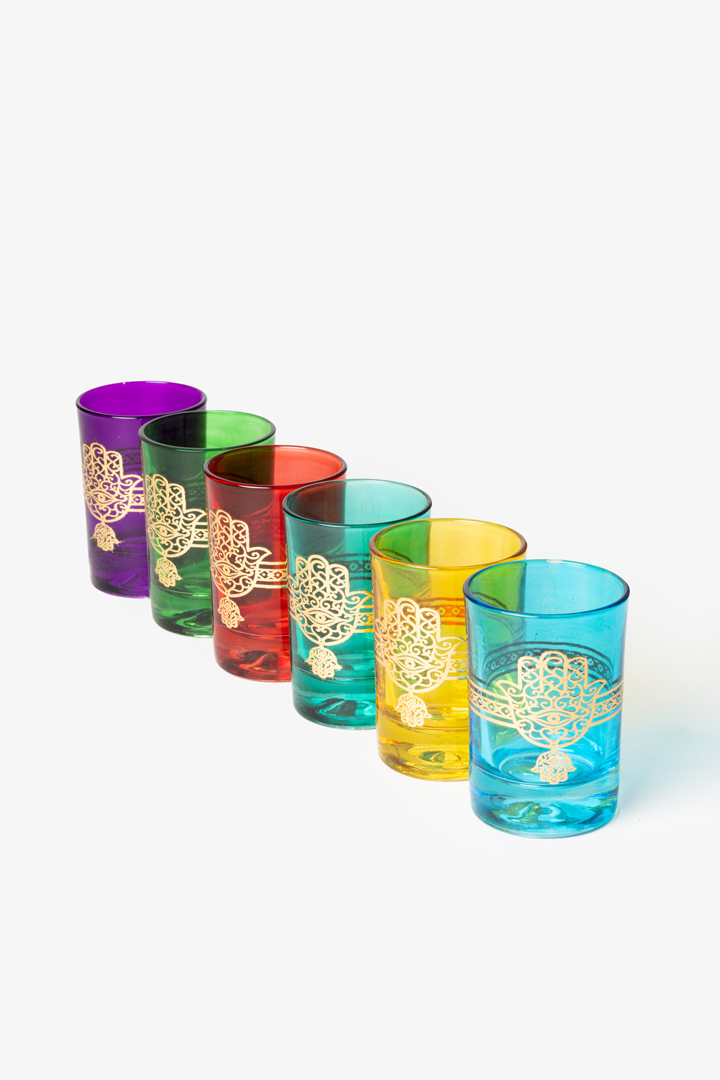 Fatima Set – 6 Multicolor Glasses