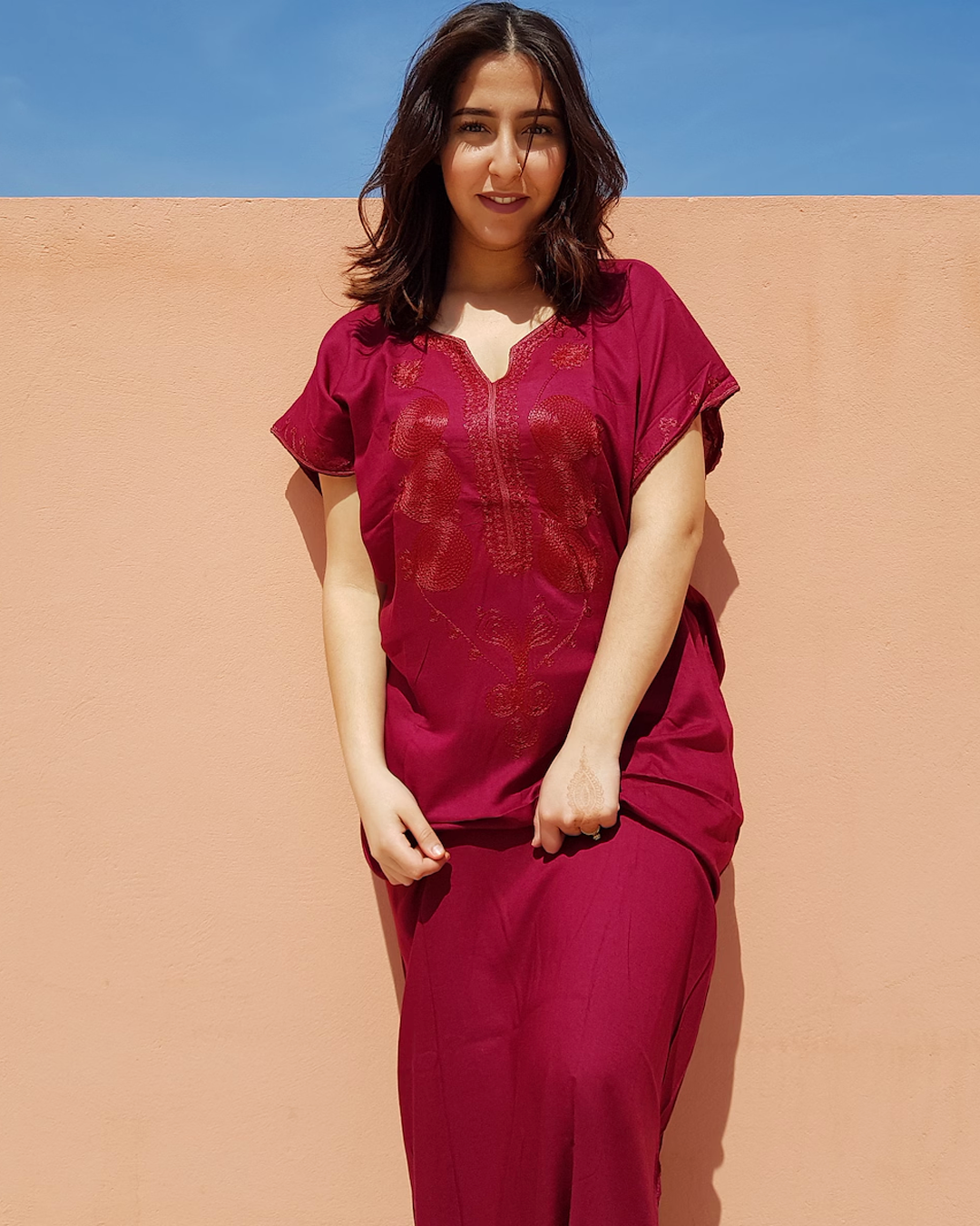 Gandoura Marrakchiya – Elegant Embroidered Kaftan Dress