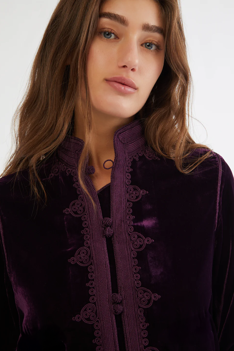 Bordeaux Velvet – Luxury Short Bohemian Jacket