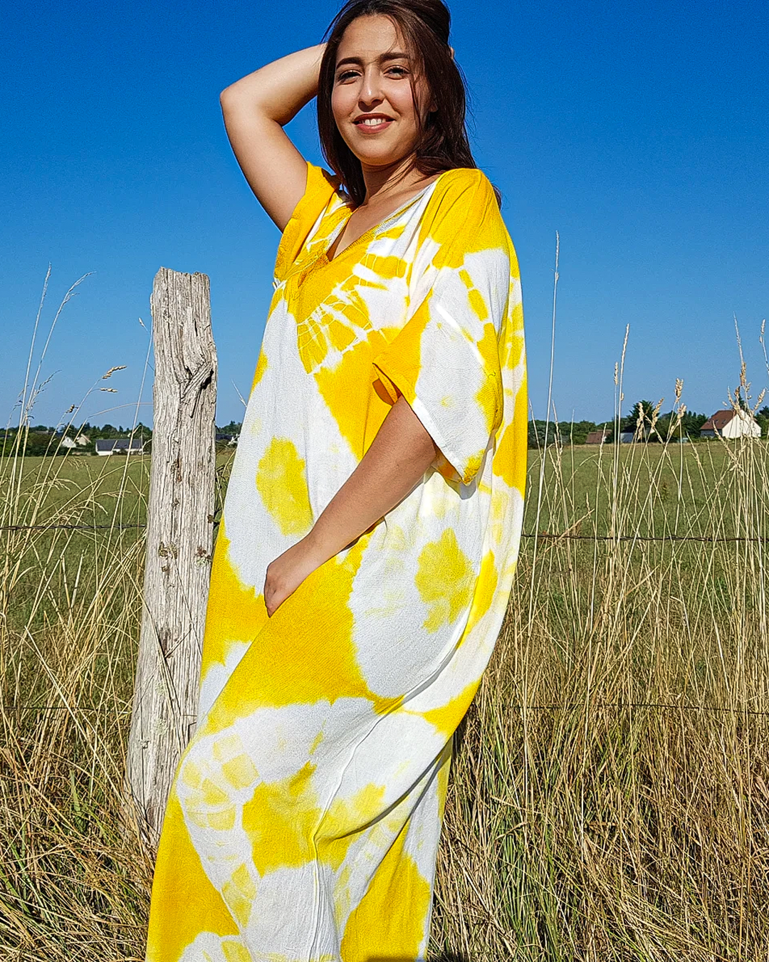 Gandoura – Berber Oversized Sun Yellow Summer Dress